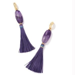 Kendra Scott Insley Tassel Purple Statement Earrings